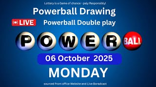 Powerball drawing live Results 06 Oct 2025 | powerball drawing live today
