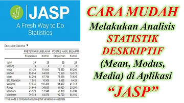 CARA MUDAH MELAKUKAN ANALISIS STATISTIK DESKRIPTIF MEAN, MODUL, MEDIAN DI APLIKASI JASP