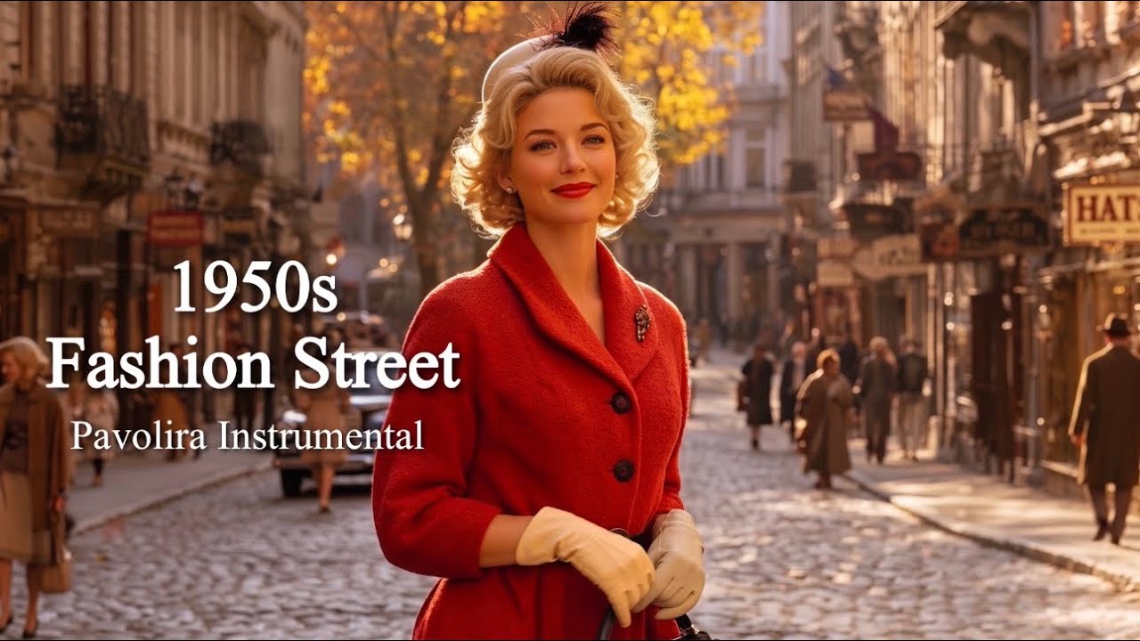 1950s Autumn European Fashion Street | Pavolira Instrumental Music
