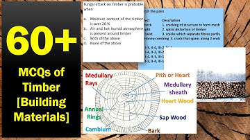 60+ MCQs on Timber as Building Material | Objective Questions of Building Materials & Construction