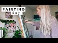 Relaxing Painting Day 🌿 ARTIST VLOG