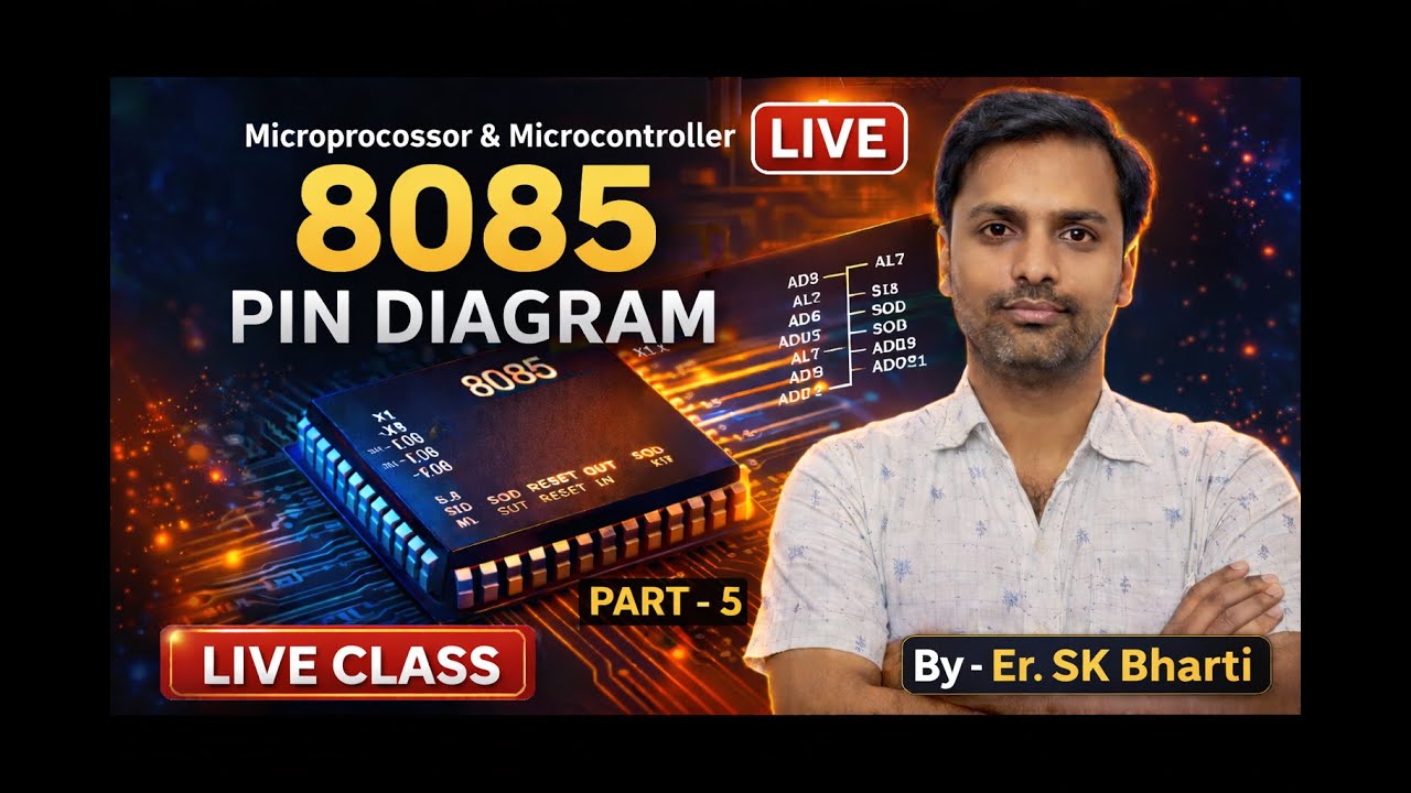 8085 Pin Diagram | Microprocessor & Microcontroller | Live Class Part-5| Diploma | SBTE Bihar