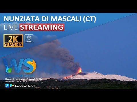 Mount Etna East Slope - Nunziata di Mascali Live Webcam — Mascali, Sicily live camera thumbnail