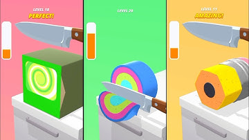 Perfect Slices - Sand Mode Level 11 to 20 Gameplay Walkthrough