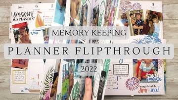 Flipping Through my 2022 Big Happy Planner I Used for Memory Keeping!