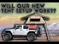 Mounting Our Rooftop Tent to our ACE Roof Rack for the First Time! + Rooftop Tent Tip