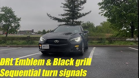 Infiniti Q50 front turn signal sequential and drl emblem installation !!!