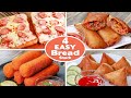 4 Easy Bread Snack Recipes | Bread Pizza Toast | Potato Bread Rolls | Bread Samosa | Pizza Pocket