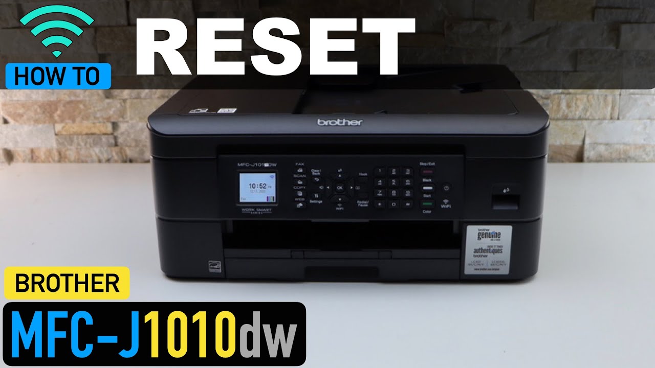 Brother MFC-J1010dw Reset Printer To Factory Defaults. 