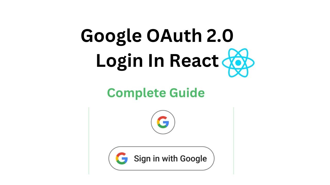 Google OAuth 2.0 Login in React || 2024 || Hindi - YouTube