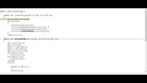 Counting inversion by divide and conquer technique and its implementation in Java
