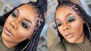 Hunter Green Cut Crease | feat. Makeup Addiction Cosmetics