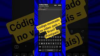 Aprendendo Python pelo celular #vídeo #python
