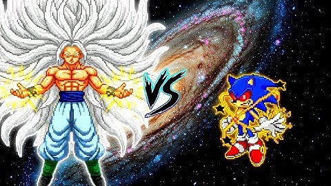 Goku SSJ Infinity Ultra Instinct OP VS Sonic Chaos V4 JVL OP (all form) in Jump Force Mugen