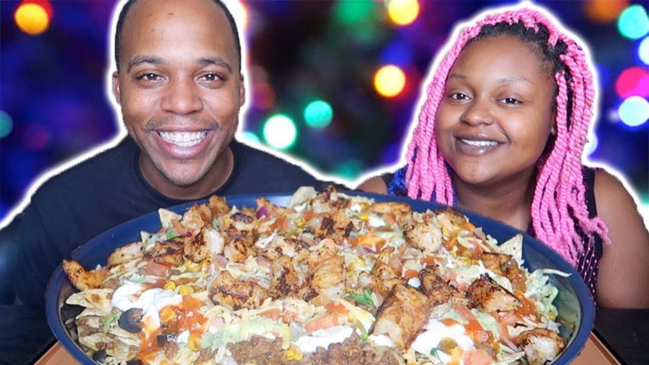 С ДНЁМ РОЖДЕНИЯ, ДЕБ!!! MUKBANG 먹방 EATING SHOW – ГИГАНТСКИЕ НАЧОС С КРЕВЕТКАМИ