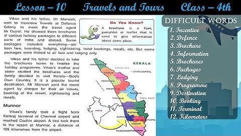 L-10 (Travels and Tours) class 4th lesson explanation| DAV school| we and our world | KLWP