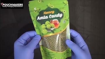 Matt Finish Printed Stand Up Pouches With Glossy Window