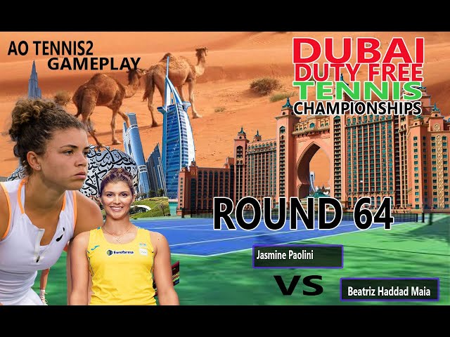 Jasmine Paolini    vs Beatriz Haddad Maia        🏆 ⚽ Dubai  Open (02/18/2024) 🎮 gameplay AO  2 class=