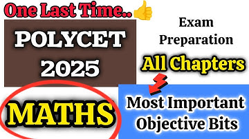 POLYCET Exam Preparation 2025 | MATHEMATICS | AP & TS Polycet |  Polycet Maths Syllabus | Polycet