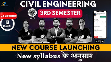 3rd Semester Civil DIPLOMA | New Course Launching | Complete Details | SBTE | Engineers Group