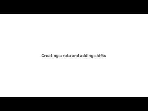 Rota, Time & Attendance - How to create a rota