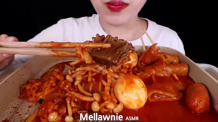 ASMR MUKBANG｜CHEESY FIRE NOODLE SOUP, ENOKI MUSHROOMS, BOILED EGG, SAUSAGE 치즈 불닭볶음탕면 EATING SOUNDS먹방