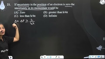 If uncertainty in the position of an electron is zero the uncertainty in its momentum would be....