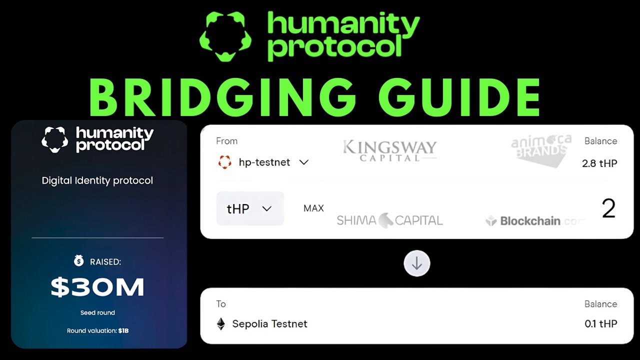 Humanity Protocol Testnet Bridging Guide | THP to Sepolia ETH | Full ...