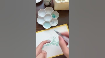 #shorts | Vẽ sóng biển bằng màu nước | Màu nước phong cảnh