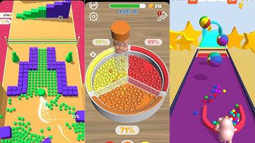 Picker 3D -vs- Color Bump 3D -vs- Bead Sort || Android Gameplay Walkthrough - Game Compare