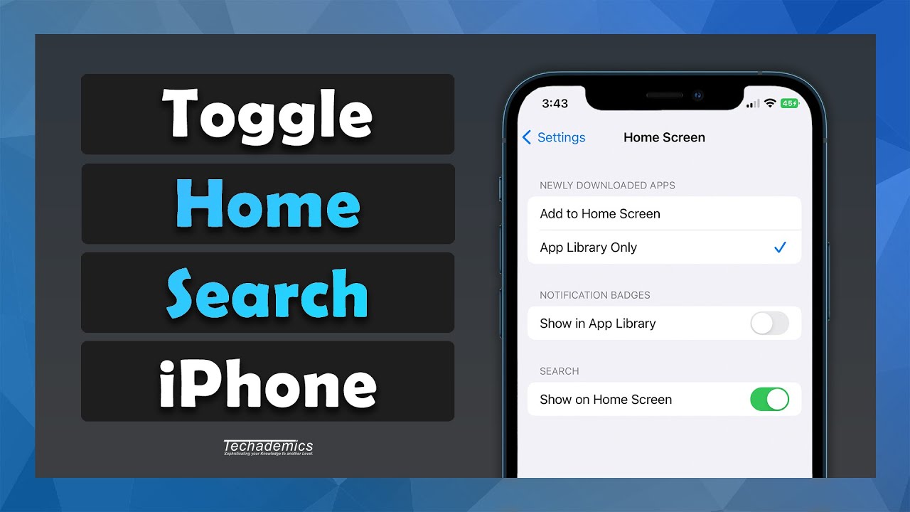 How To Hide Search Icon From Home Screen IPhone Tutorial YouTube