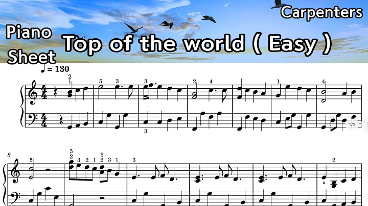 Top of the world the carpenters piano sheet free