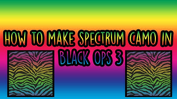 HOW TO MAKE "SPECTRUM CAMO!!!" - Black Ops 3 NEW 2016!!! BEST YET?