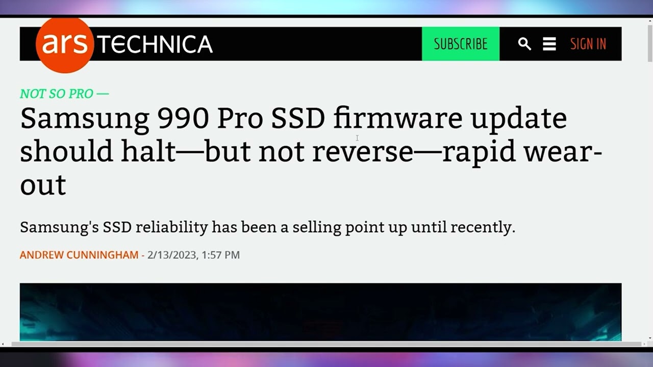 Nouveau firmware pour le SSD 990 PRO : la fin du cauchemar pour Samsung ?