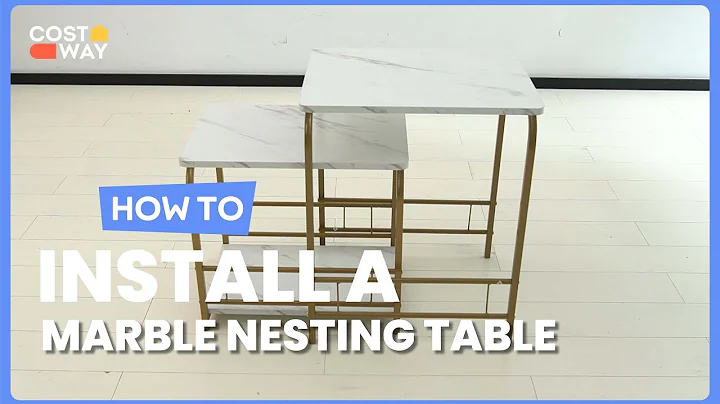 How to Install the 2 Pieces Faux Marble Nesting Table for Small Space | JV10485 #costway #howto