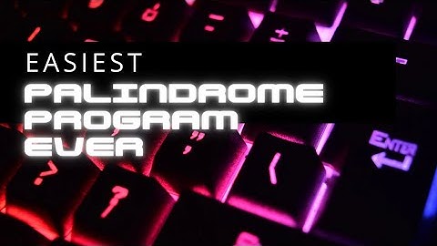 Python Palindrome Checker Program Tutorial