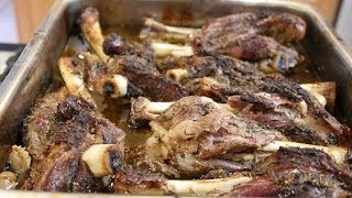 Roasted Lamb Shanks (Greek Style)