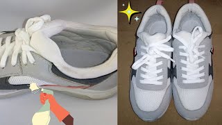 How to easily clean sport/running shoes /sneakers  طريقة تنظيف الأحذية الرياضية