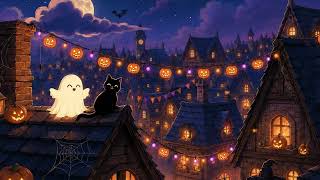 Ghosts on Pumpkin Rooftops 👻🎃  Spooky Chillhop Beats for Study, Reading & Midnight Vibes 🌙 screenshot 3