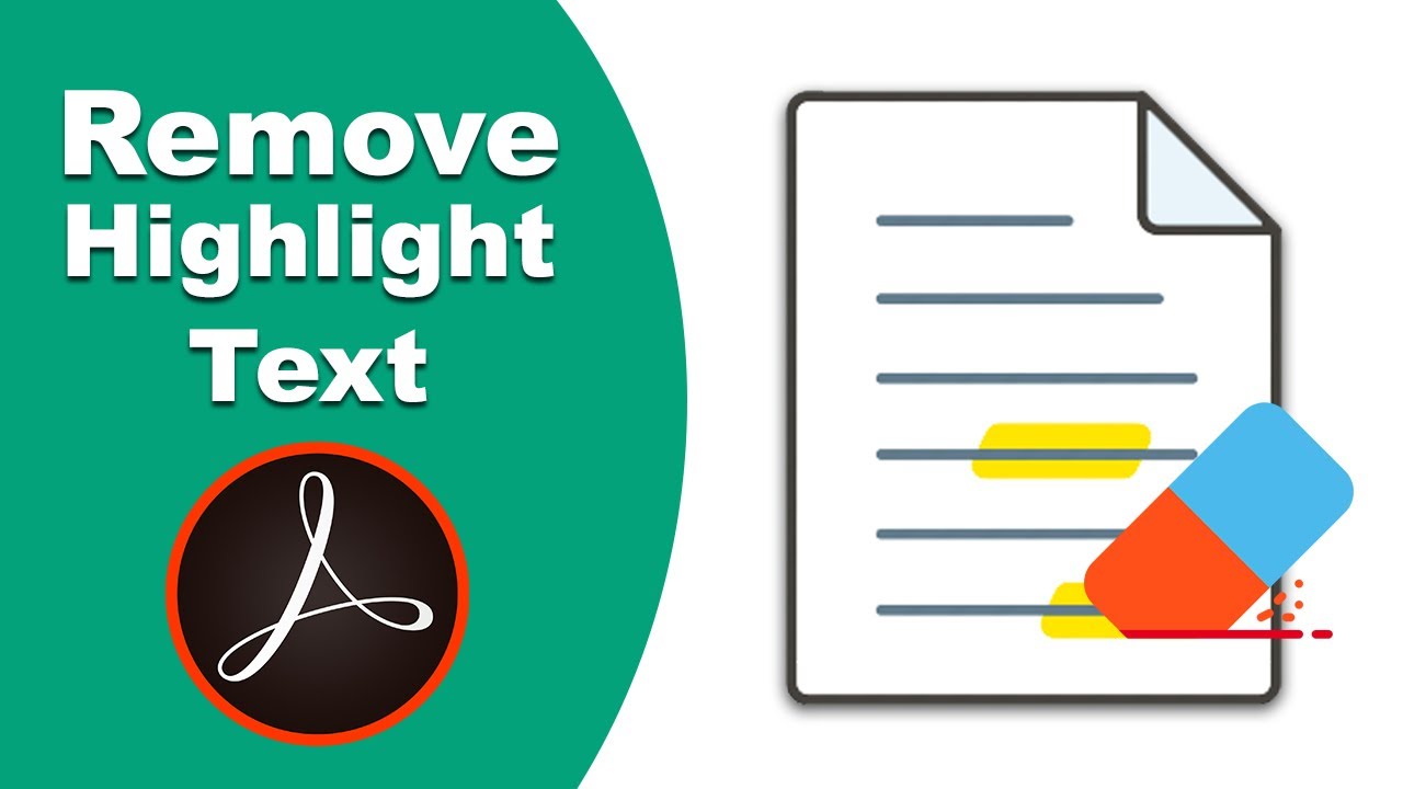 How to Remove Highlight from pdf using adobe acrobat pro 2017 YouTube