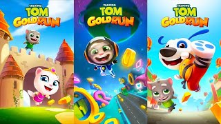 Talking Tom Gold Run Gameplay With Angela Konuşan Tom Altın Peşinde Game Walkthrough