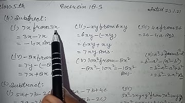 Chapter 18 exercise 18.3 for class 5