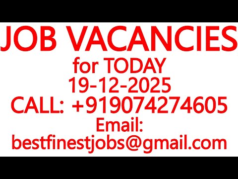 JOB VACANCIES For TODAY 19 12 2025 WE ARE HIRING WORK FROM HOME JOB JOBS For STUDENTS HOUSEWIVES