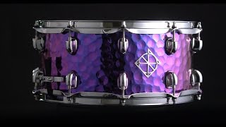 Dixon Cornerstone Purple Titanium Plated Hammered Steel Snare Drum 14 x 6.5 in. Purple