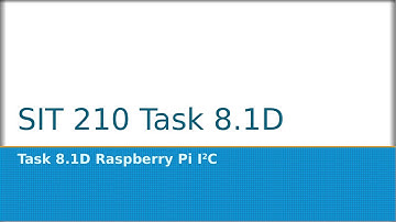 SIT210 Task 8.1D- Raspberry Pi I2C