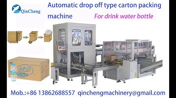 automatic drop off type carton packing machine for drink water bottle packing