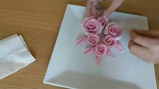 طريقة سهلة لصنع ورود من عجينة السكر/How to Make a Sugar Rose