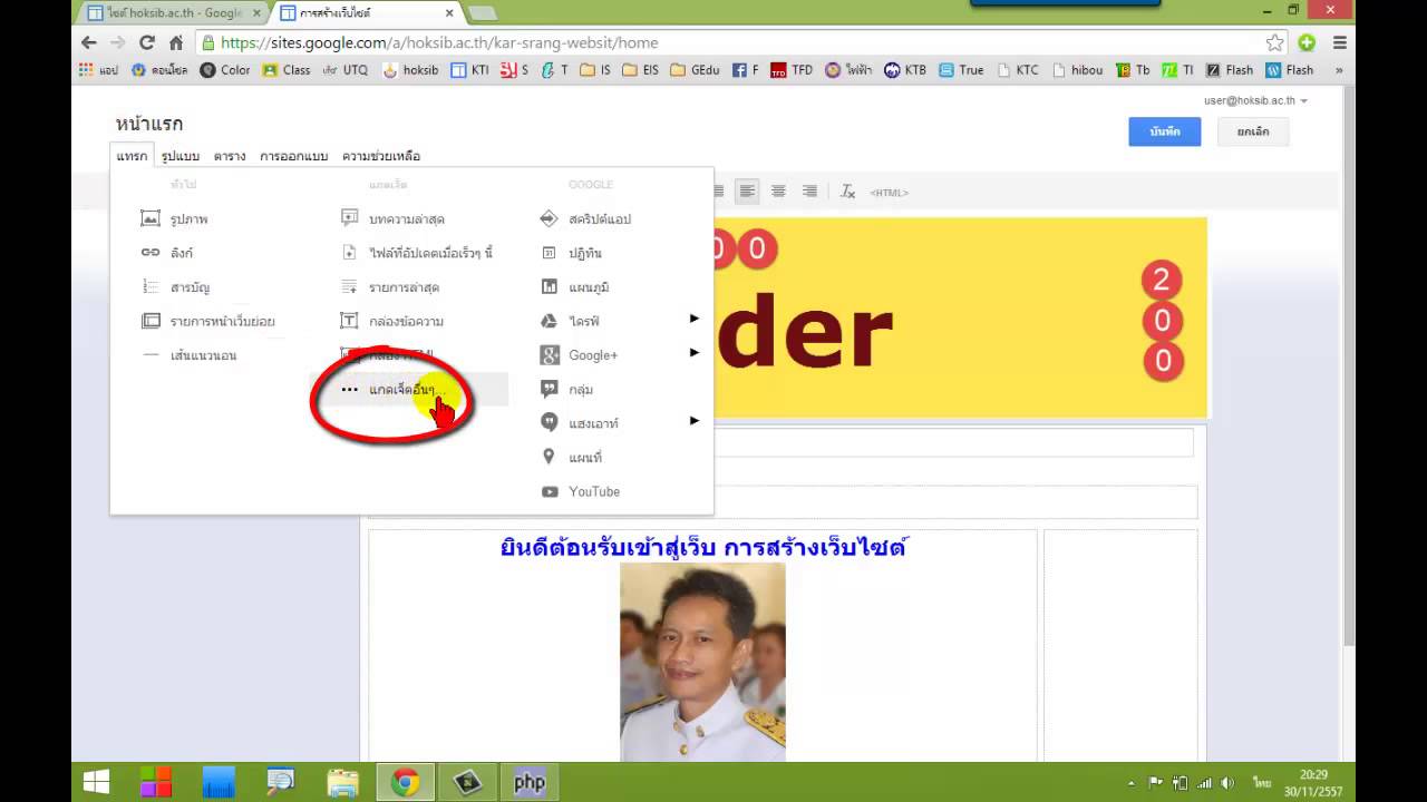 การใส่แฟลชในหน้าเว็บ