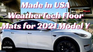 Player Profile Made in USA WeatherTech Floor Mats for Tesla Model Y.