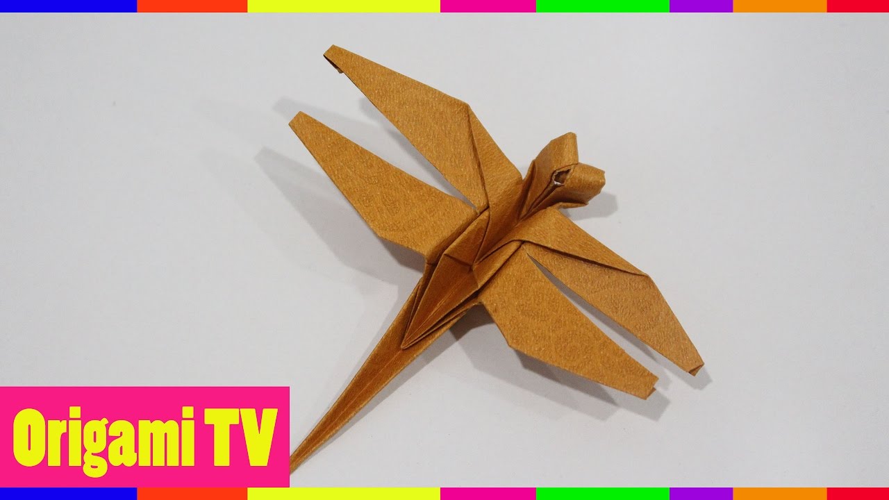 Origami Libélula Como Dobrar Libélula Origami Papel